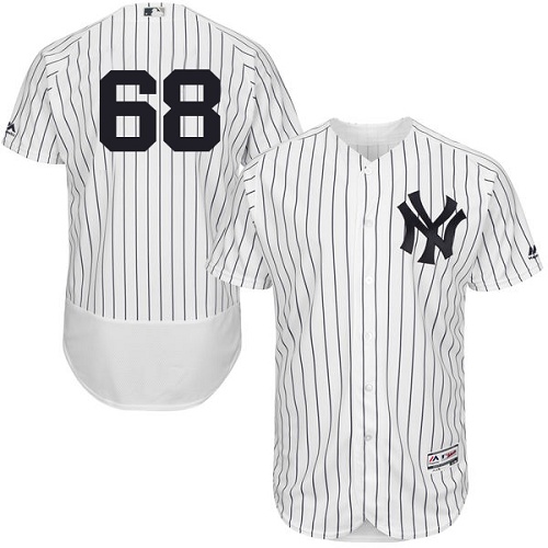 Yankees #68 Dellin Betances White Strip Flexbase Authentic Collection Stitched MLB Jersey Yankees #68 Dellin Betances White Strip Flexbase Authentic Collection Stitched MLB Jersey