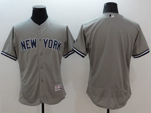 Yankees Blank Grey Flexbase Authentic Collection Stitched MLB Jersey Yankees Blank Grey Flexbase Authentic Collection Stitched MLB Jersey