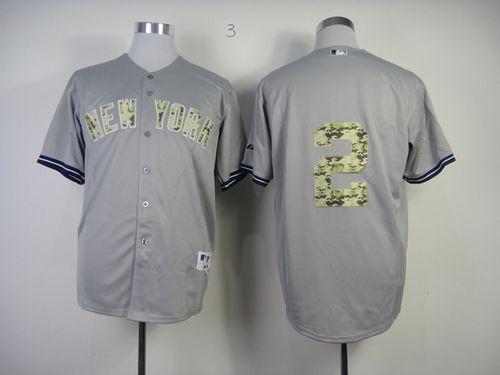 Yankees #2 Derek Jeter Grey USMC Cool Base Stitched MLB Jersey Yankees #2 Derek Jeter Grey USMC Cool Base Stitched MLB Jersey