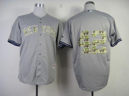 Yankees #42 Mariano Rivera Grey USMC Cool Base Stitched MLB Jersey Yankees #42 Mariano Rivera Grey USMC Cool Base Stitched MLB Jersey