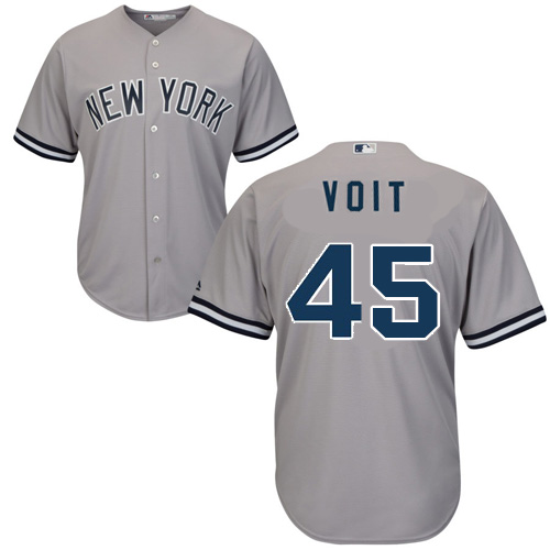 New York Yankees #45 Luke Voit Majestic Cool Base Jersey Gray New York Yankees #45 Luke Voit Majestic Cool Base Jersey Gray