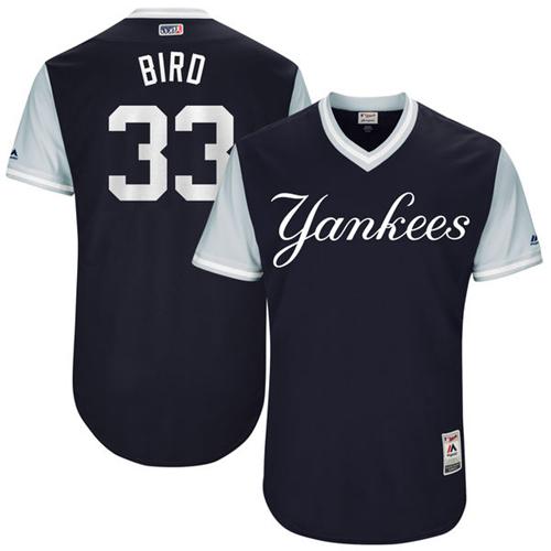 Yankees #33 Greg Bird Navy 