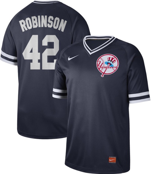 Nike Yankees #42 Jackie Robinson Navy Authentic Cooperstown Collection Stitched MLB Jersey