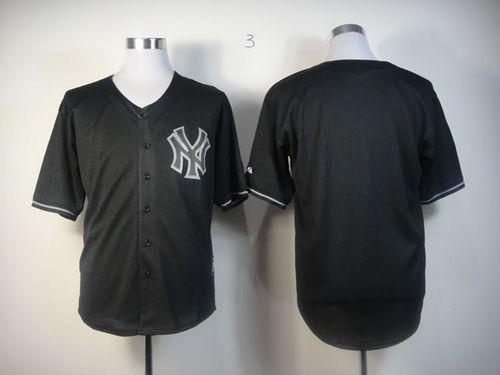 Yankees Blank Black Fashion Stitched MLB Jersey Yankees Blank Black Fashion Stitched MLB Jersey