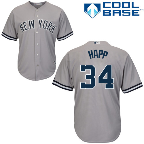 Yankees #34 J.A. Happ Grey New Cool Base Stitched MLB Jersey Yankees #34 J.A. Happ Grey New Cool Base Stitched MLB Jersey