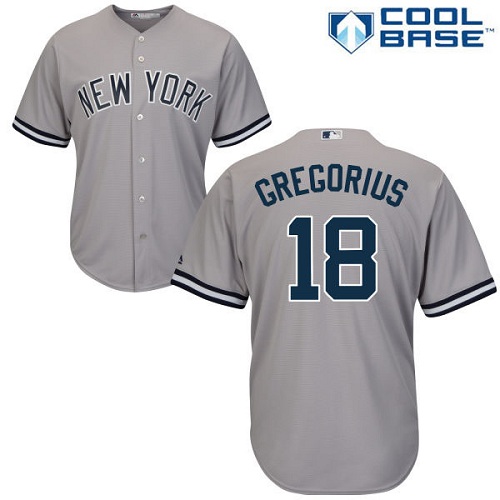 Yankees #18 Didi Gregorius Grey New Cool Base Stitched MLB Jersey Yankees #18 Didi Gregorius Grey New Cool Base Stitched MLB Jersey