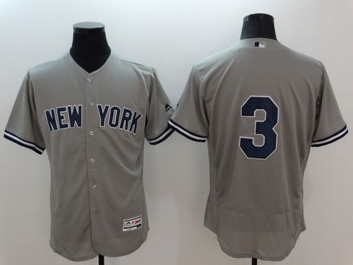 Yankees #3 Babe Ruth Grey Flexbase Authentic Collection Stitched MLB Jersey Yankees #3 Babe Ruth Grey Flexbase Authentic Collection Stitched MLB Jersey