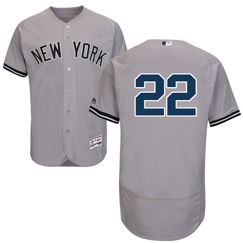 Yankees #22 Jacoby Ellsbury Grey Flexbase Authentic Collection Stitched MLB Jersey Yankees #22 Jacoby Ellsbury Grey Flexbase Authentic Collection Stitched MLB Jersey