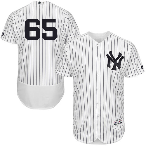Yankees #65 James Paxton White Strip Flexbase Authentic Collection Stitched MLB Jersey Yankees #65 James Paxton White Strip Flexbase Authentic Collection Stitched MLB Jersey