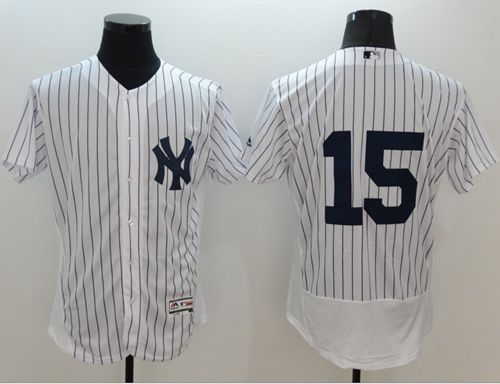 Yankees #15 Thurman Munson White Strip Flexbase Authentic Collection Stitched MLB Jersey Yankees #15 Thurman Munson White Strip Flexbase Authentic Collection Stitched MLB Jersey