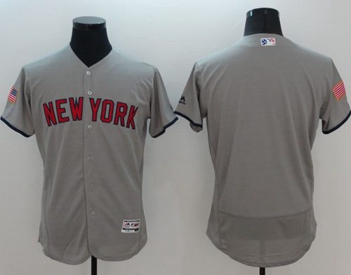 Yankees Blank Grey Fashion Stars & Stripes Flexbase Authentic Stitched MLB Jersey Yankees Blank Grey Fashion Stars & Stripes Flexbase Authentic Stitched MLB Jersey