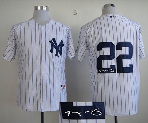 Yankees #22 Jacoby Ellsbury White Autographed Stitched MLB Jersey Yankees #22 Jacoby Ellsbury White Autographed Stitched MLB Jersey
