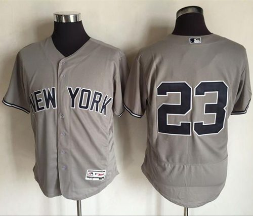Men's New York Yankees #23 Don Mattingly Grey Flexbase Authentic Collection Stitched baseball Jersey Men's New York Yankees #23 Don Mattingly Grey Flexbase Authentic Collection Stitched baseball Jersey