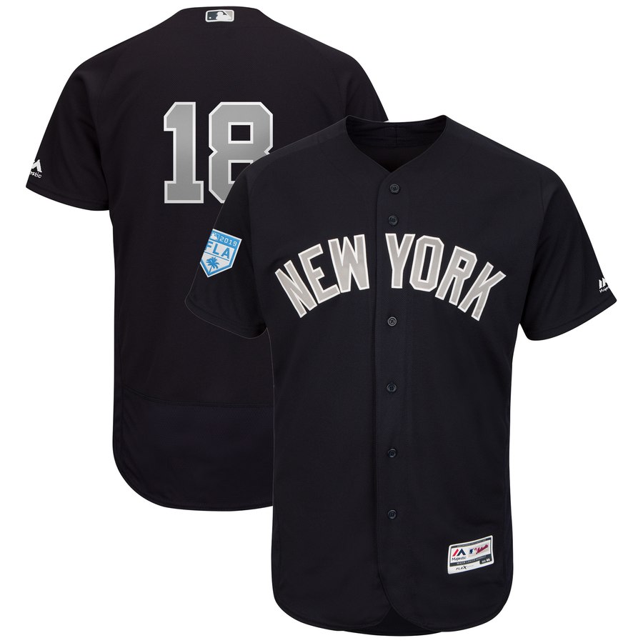Yankees #18 Didi Gregorius Navy Alternate 2019 Spring Training Flex Base Stitched MLB Jersey Yankees #18 Didi Gregorius Navy Alternate 2019 Spring Training Flex Base Stitched MLB Jersey
