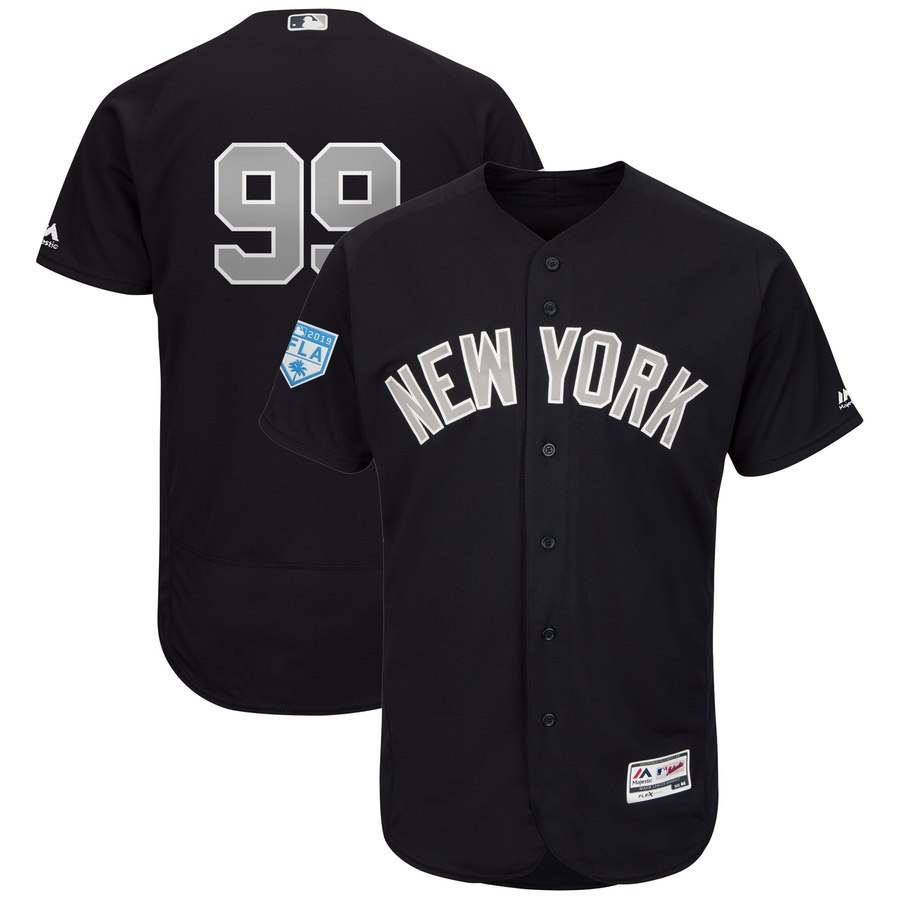 Yankees #99 Aaron Judge Navy Alternate 2019 Spring Training Flex Base Stitched MLB Jersey Yankees #99 Aaron Judge Navy Alternate 2019 Spring Training Flex Base Stitched MLB Jersey