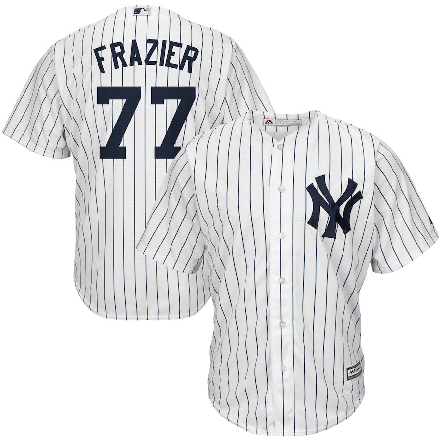 New York Yankees #77 Clint Frazier Majestic Home Cool Base Replica Player Jersey White New York Yankees #77 Clint Frazier Majestic Home Cool Base Replica Player Jersey White