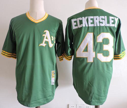 Mitchell And Ness 1989 Athletics #43 Dennis Eckersley Green Throwback Stitched MLB Jersey Mitchell And Ness 1989 Athletics #43 Dennis Eckersley Green Throwback Stitched MLB Jersey