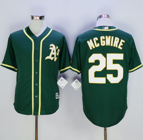 Athletics #25 Mark McGwire Green New Cool Base Stitched MLB Jersey Athletics #25 Mark McGwire Green New Cool Base Stitched MLB Jersey