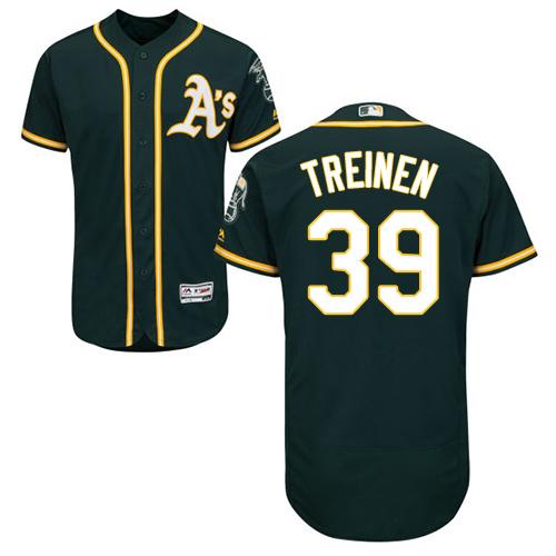 Athletics #39 Blake Treinen Green Flexbase Authentic Collection Stitched MLB Jersey Athletics #39 Blake Treinen Green Flexbase Authentic Collection Stitched MLB Jersey