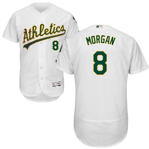 Athletics #8 Joe Morgan White Flexbase Authentic Collection Stitched MLB Jersey Athletics #8 Joe Morgan White Flexbase Authentic Collection Stitched MLB Jersey
