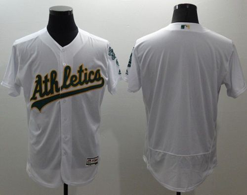 Athletics Blank White Flexbase Authentic Collection Stitched MLB Jersey Athletics Blank White Flexbase Authentic Collection Stitched MLB Jersey
