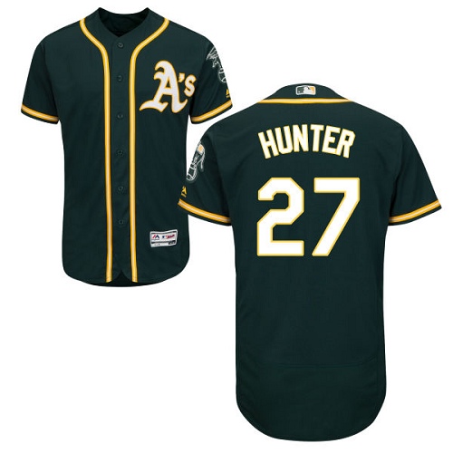 Athletics #27 Catfish Hunter Green Flexbase Authentic Collection Stitched MLB Jersey Athletics #27 Catfish Hunter Green Flexbase Authentic Collection Stitched MLB Jersey