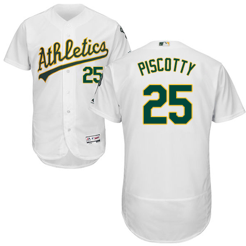 Athletics #25 Stephen Piscotty White Flexbase Authentic Collection Stitched MLB Jersey Athletics #25 Stephen Piscotty White Flexbase Authentic Collection Stitched MLB Jersey