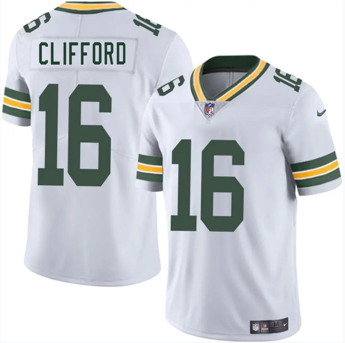 Men's Green Bay Packers #16 Sean Clifford White 2025 Vapor Untouchable Limited Stitched Jersey