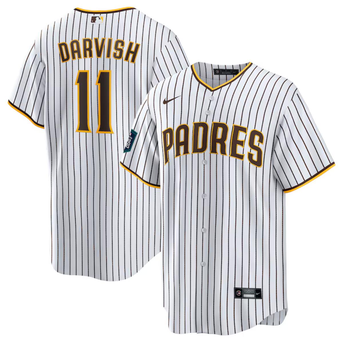 Men's San Diego Padres #11 Yu Darvish White 2024 World Tour Seoul Series Home Stitched Baseball Jersey Men's San Diego Padres #11 Yu Darvish White 2024 World Tour Seoul Series Home Stitched Baseball Jersey