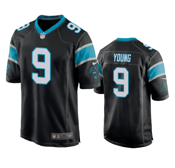 Men's Carolina Panthers #9 Bryce Young Black Stitched Game Jersey Men's Carolina Panthers #9 Bryce Young Black Stitched Game Jersey