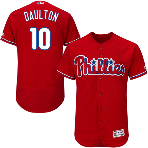 Phillies #10 Darren Daulton Red Flexbase Authentic Collection Stitched MLB Jersey Phillies #10 Darren Daulton Red Flexbase Authentic Collection Stitched MLB Jersey