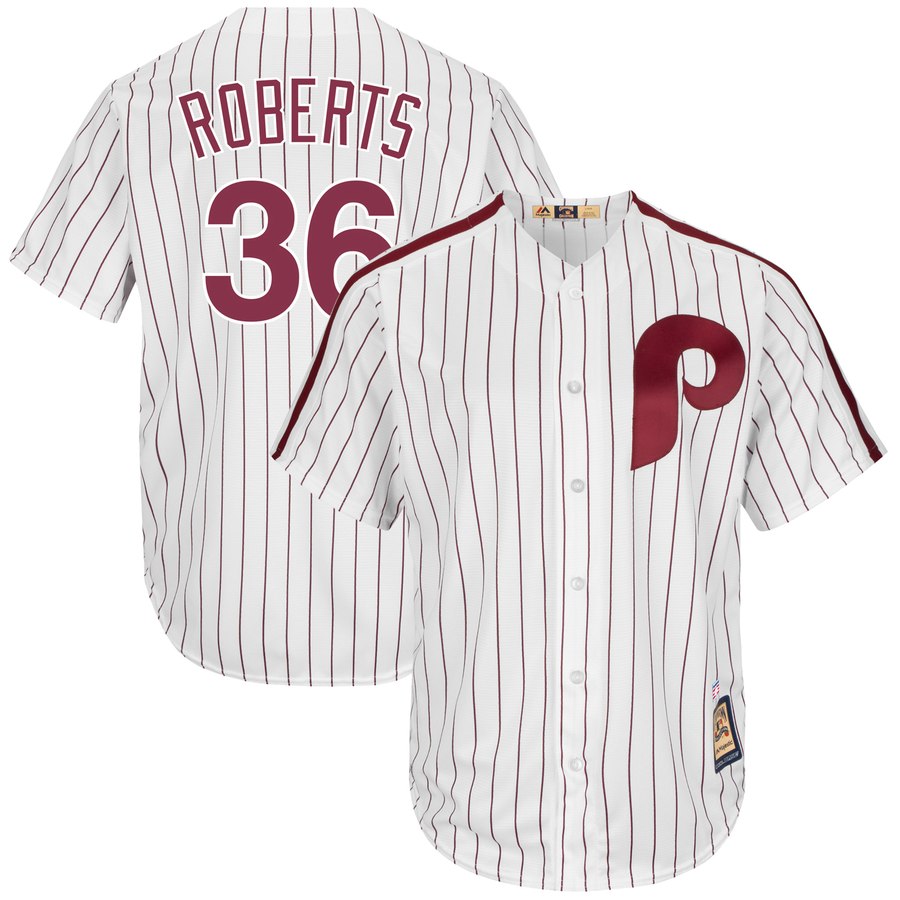 Philadelphia Phillies #36 Robin Roberts Majestic Cooperstown Collection Cool Base Player Jersey White Philadelphia Phillies #36 Robin Roberts Majestic Cooperstown Collection Cool Base Player Jersey White