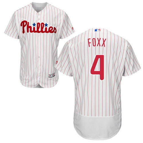 Phillies #4 Jimmie Foxx White(Red Strip) Flexbase Authentic Collection Stitched MLB Jersey Phillies #4 Jimmie Foxx White(Red Strip) Flexbase Authentic Collection Stitched MLB Jersey