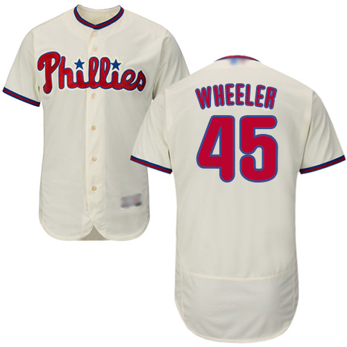 Phillies #45 Zack Wheeler Cream Flexbase Authentic Collection Stitched MLB Jersey Phillies #45 Zack Wheeler Cream Flexbase Authentic Collection Stitched MLB Jersey
