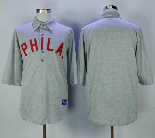 Mitchell And Ness 1900 Phillies Blank Grey Throwback Stitched MLB Jersey Mitchell And Ness 1900 Phillies Blank Grey Throwback Stitched MLB Jersey