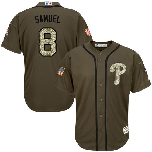 Phillies #8 Juan Samuel Green Salute to Service Stitched MLB Jersey Phillies #8 Juan Samuel Green Salute to Service Stitched MLB Jersey