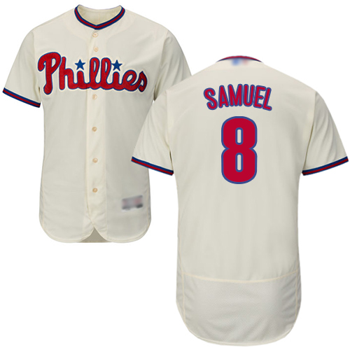 Phillies #8 Juan Samuel Cream Flexbase Authentic Collection Stitched MLB Jersey Phillies #8 Juan Samuel Cream Flexbase Authentic Collection Stitched MLB Jersey