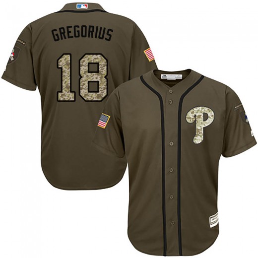 Phillies #18 Didi Gregorius Green Salute to Service Stitched MLB Jersey Phillies #18 Didi Gregorius Green Salute to Service Stitched MLB Jersey