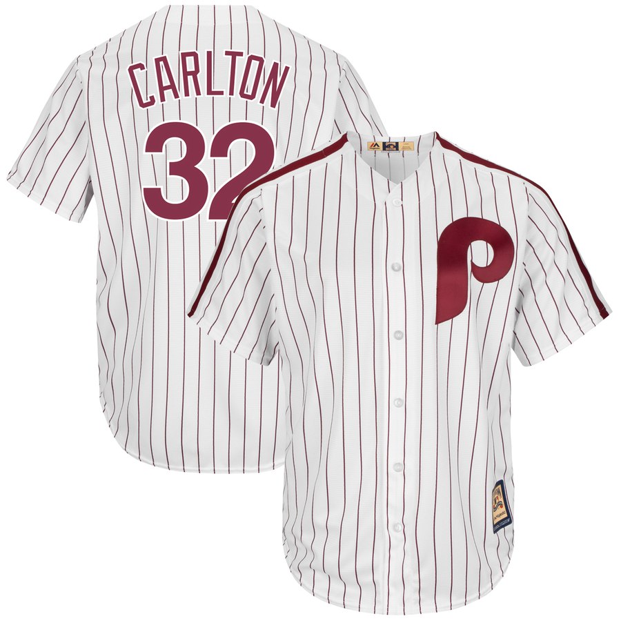 Philadelphia Phillies #32 Steve Carlton Majestic Cooperstown Collection Cool Base Player Jersey White Philadelphia Phillies #32 Steve Carlton Majestic Cooperstown Collection Cool Base Player Jersey White