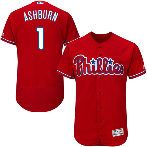 Phillies #1 Richie Ashburn Red Flexbase Authentic Collection Stitched MLB Jersey Phillies #1 Richie Ashburn Red Flexbase Authentic Collection Stitched MLB Jersey