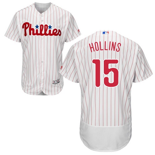 Phillies #15 Dave Hollins White(Red Strip) Flexbase Authentic Collection Stitched MLB Jersey Phillies #15 Dave Hollins White(Red Strip) Flexbase Authentic Collection Stitched MLB Jersey