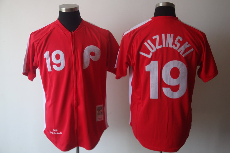 Mitchell And Ness Phillies #19 Greg Luzinski Red Stitched MLB Jersey Mitchell And Ness Phillies #19 Greg Luzinski Red Stitched MLB Jersey