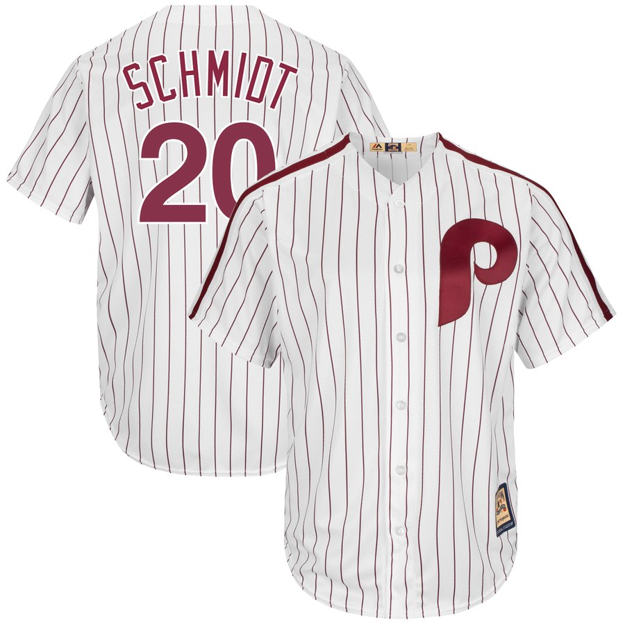 Philadelphia Phillies #20 Mike Schmidt Majestic Cooperstown Collection Cool Base Player Jersey White Philadelphia Phillies #20 Mike Schmidt Majestic Cooperstown Collection Cool Base Player Jersey White