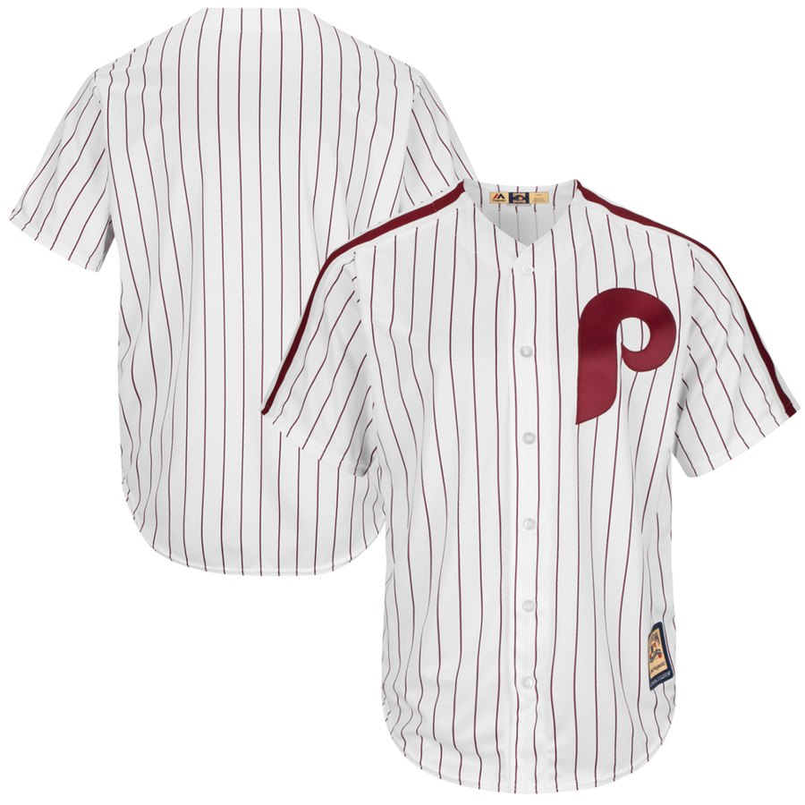 Philadelphia Phillies Majestic Cooperstown Cool Base Team Jersey White Red Philadelphia Phillies Majestic Cooperstown Cool Base Team Jersey White Red