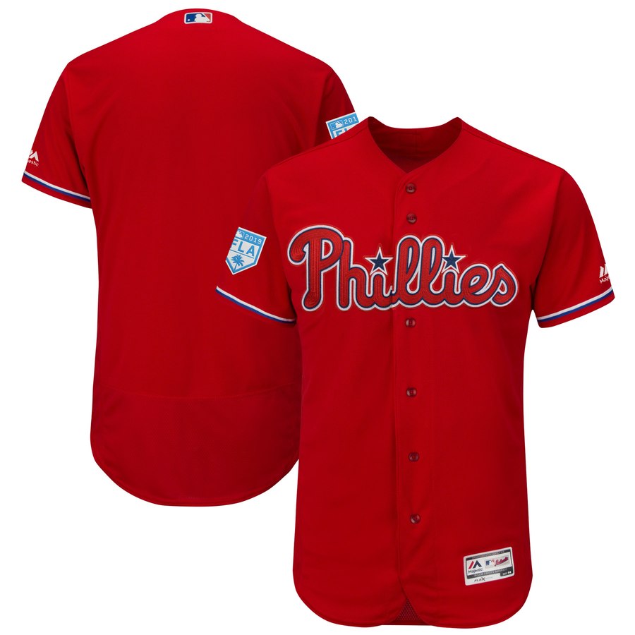 Phillies Blank Red 2019 Spring Training Flex Base Stitched MLB Jersey Phillies Blank Red 2019 Spring Training Flex Base Stitched MLB Jersey