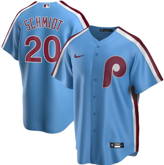 Men's Philadelphia Phillies #20 Mike Schmidt Blue MLB Cool Base Stitched Jersey Men's Philadelphia Phillies #20 Mike Schmidt Blue MLB Cool Base Stitched Jersey