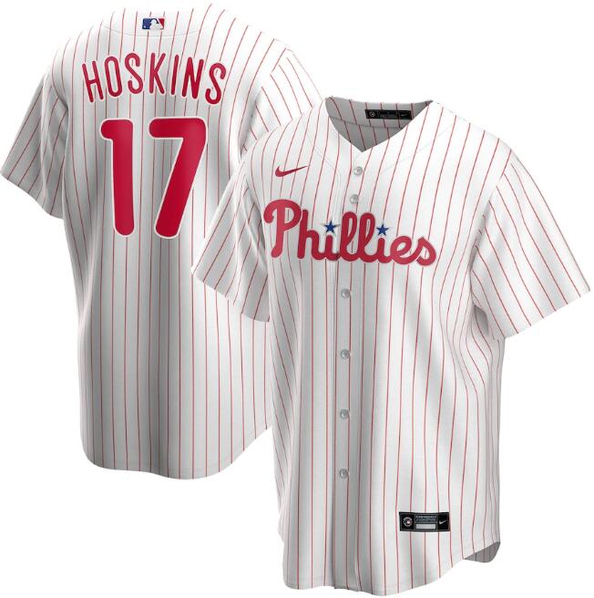 Men's Philadelphia Phillies #17 Rhys Hoskins White MLB Cool Base Stitched Jersey Men's Philadelphia Phillies #17 Rhys Hoskins White MLB Cool Base Stitched Jersey