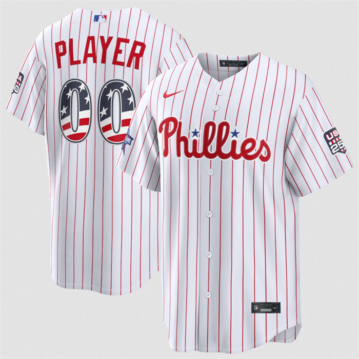 Men's Philadelphia Phillies Active Player Custom White 2026 All-Star Edition Stars & Stripes Stadium Pick-A-Player Stitched Baseball Jersey