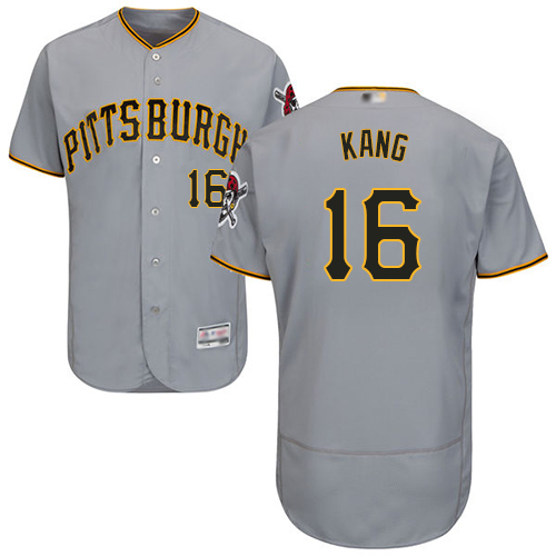 Pirates #16 Jung-ho Kang Grey Flexbase Authentic Collection Stitched MLB Jersey Pirates #16 Jung-ho Kang Grey Flexbase Authentic Collection Stitched MLB Jersey