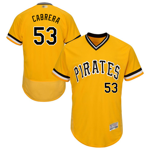 Pirates #53 Melky Cabrera Gold Flexbase Authentic Collection Stitched MLB Jersey Pirates #53 Melky Cabrera Gold Flexbase Authentic Collection Stitched MLB Jersey